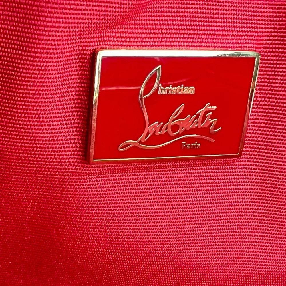 Christian Louboutin Miss Loubi Patent Leather Clutch on a Chain in Purple